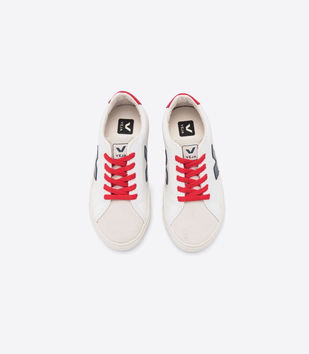 Veja Sneakers Barn - Esplar Läder - Vita - 492830-YLJ